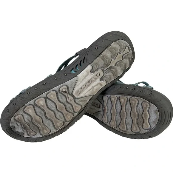 Skechers Women’s Gray/Blue Strappy Slingback Sport Sandals - 8 - Picture 7 of 8